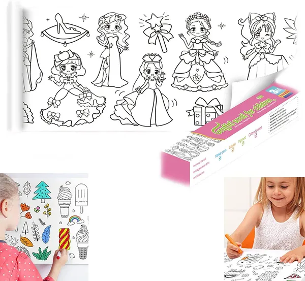 Multicolor_Reusable_Princess_Art_Roll_For_Kids