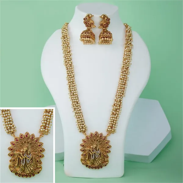 Maroon_Alloy_Premium_Long_Necklace_And_Earrings_Set_|_South_Indian_Jewellery