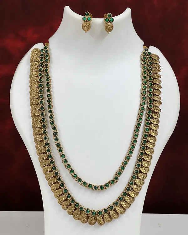 Green_Alloy_Premium_Long_Necklace_and_Earrings_Set_|_South_Indian_Jewellery