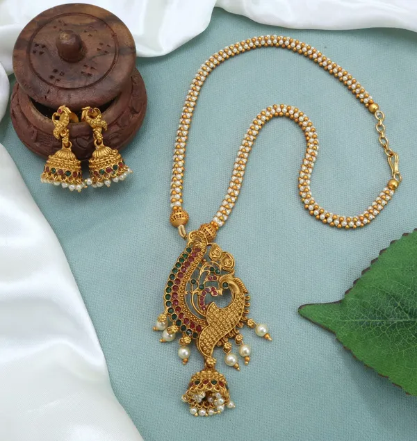 Multicolor_Alloy_Premium_Earring_&_Necklace_Set_|_South_Indian_Jewellery