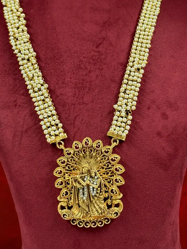 Maroon_Alloy_Premium_Long_Necklace_And_Earrings_Set_|_South_Indian_Jewellery