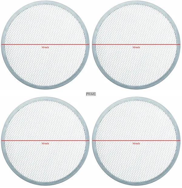 Set_Of_4_Pieces___Round_Aluminium_Pizza_Screen_Mesh_Tray_For_Oven-__(10_Inch)