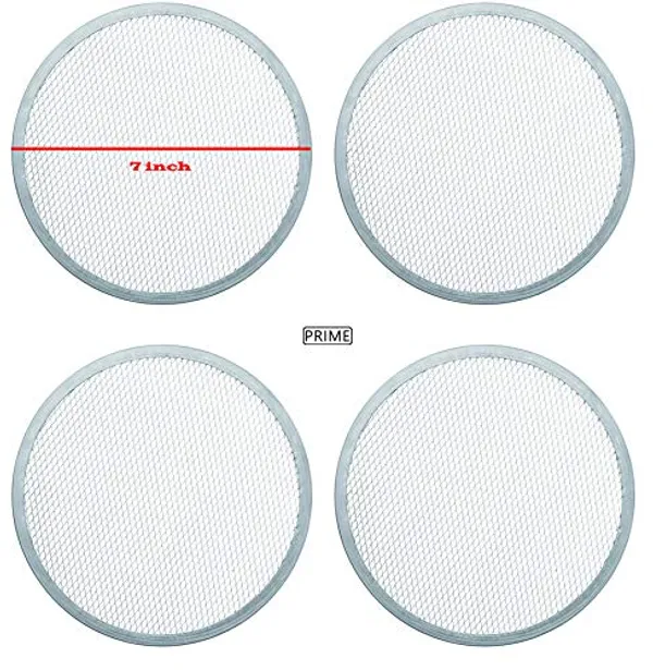 Set_Of_4_Pieces___Round_Aluminium_Pizza_Screen_Mesh_Tray_For_Oven-_(7_Inch)