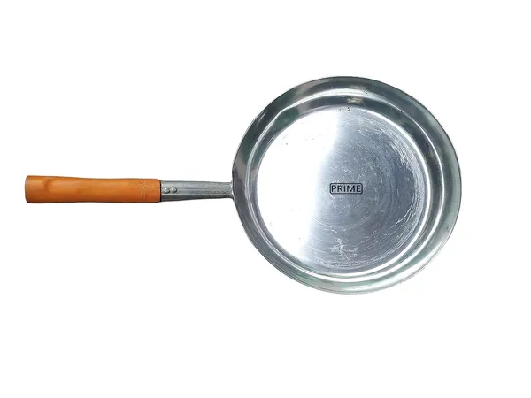 Silver_Prime_Bakers_And_Mouders_Frying_Pan_With_Wooden_Handle_Daal_Fry_For_Hotel_|_Restaurant_|_Dhaba
