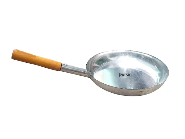 Silver_Prime_Bakers_And_Mouders_Frying_Pan_With_Wooden_Handle_Daal_Fry_For_Hotel_|_Restaurant_|_Dhaba