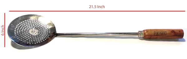 Iron_Boondi/Poori_Skimmer_Frying_Strainer_With_Wooden_Handle_(Large)