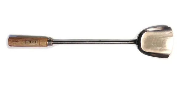 Stainless_Steel_Long_Commercial_Turner/Palta_With_Wooden_Handle_(Medium)