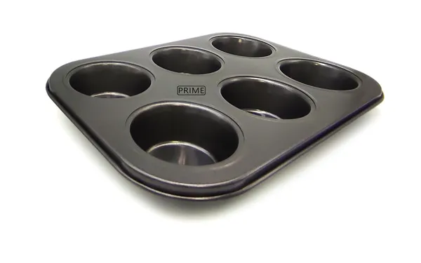 6_Slot_Black_Nonstick_Muffin_Tray_Cupcake_Pan_With_100_Paper_Cups