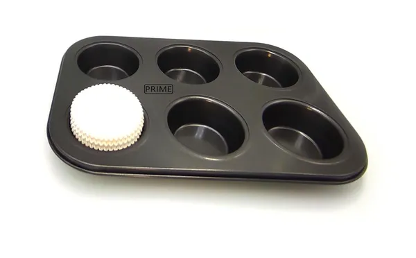 6_Slot_Black_Nonstick_Muffin_Tray_Cupcake_Pan_With_100_Paper_Cups