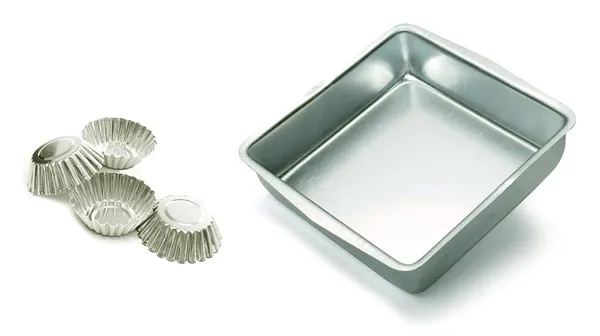 Set_fo_4_pcs___Aluminium_Square_Shape_(Half_Kg)_Cake_Pan_With_Tart_Molds_For_Oven