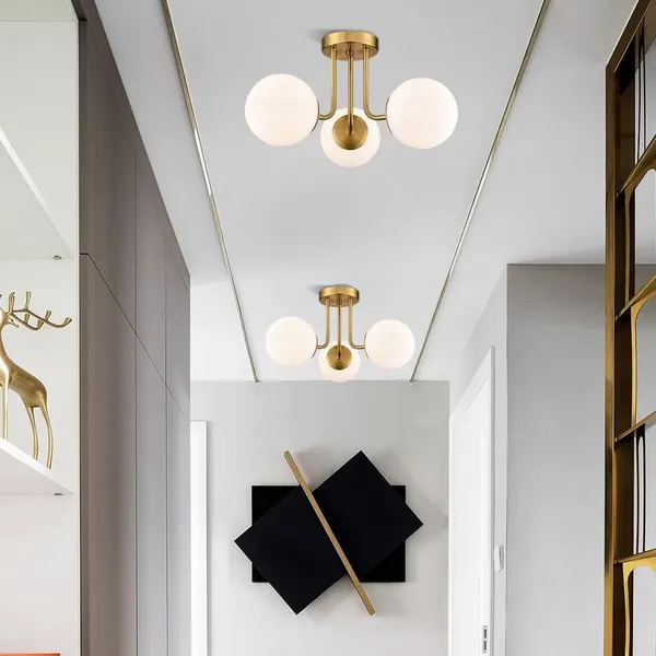 Avior_Gold_With_Doom_Low_Height_Ceiling_Lamp,_Chandelier_For_Living_Room,_Restaurant_Lamps_And_Hotels_(Golden)_(With_Doom)