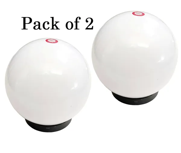 Avior_White_Unbreakable_Plastic_Doom_Globe_Gate_Light,_Gate_Lamp_(Milky,_Pack_Of_2)