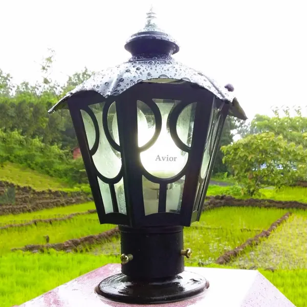 Avior_Black_Umbrella_Design_Gate_Light,_Water_Proof_Outdoor_Gate_Lamp,_Pillar_Lamp,_Garden_Light_(Pack_Of_1)