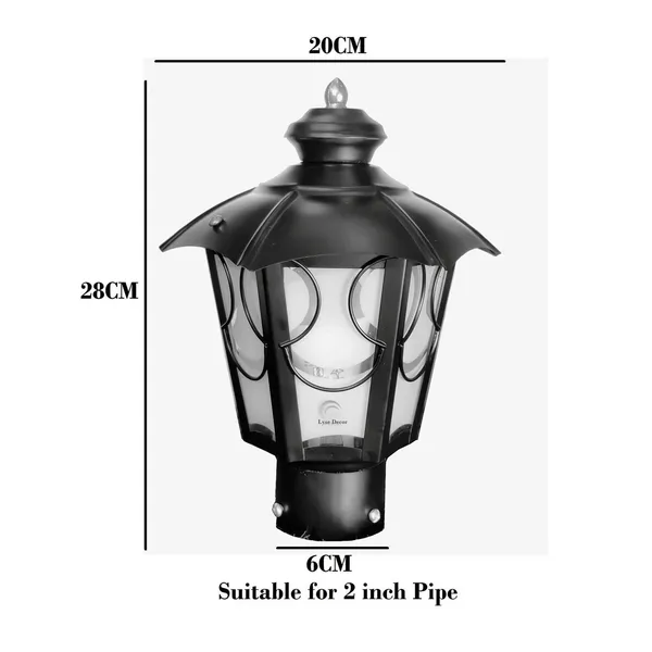 Avior_Black_Umbrella_Design_Gate_Light,_Water_Proof_Outdoor_Gate_Lamp,_Pillar_Lamp,_Garden_Light_(Pack_Of_1)