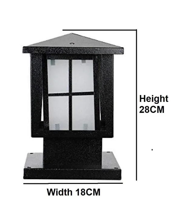 Avior_White_&_Black_Outdoor_Lamp,_Gate_Light_For_Main_Gate,_Rust_-_Resistant_Weather_-_Proof_Outdoor_Gate_Lamp
