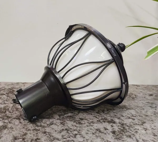 Avior_Black_&_White_50_Watts_Lotus_Shape_Gate_Light,_Outdoor_Lamp,_(Pack_Of_1)