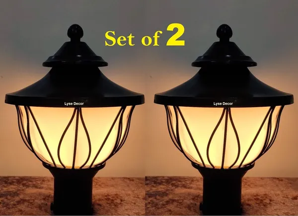 Avior_Black_&_White_Lotus_Shape_Gate_Light_For_Boundary_Outdoor_Lamp_Garden_Light_Pillar_Lamp_(Pack_Of_2)