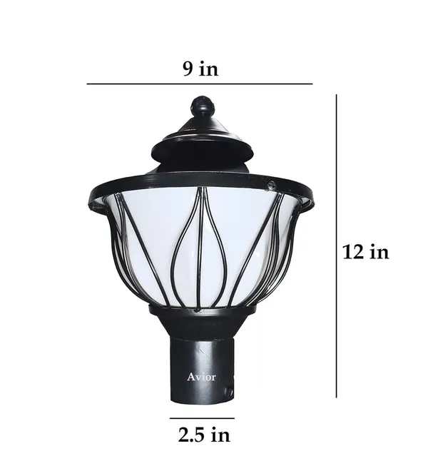 Avior_Black_&_White_Lotus_Shape_Gate_Light_For_Boundary_Outdoor_Lamp_Garden_Light_Pillar_Lamp_(Pack_Of_2)
