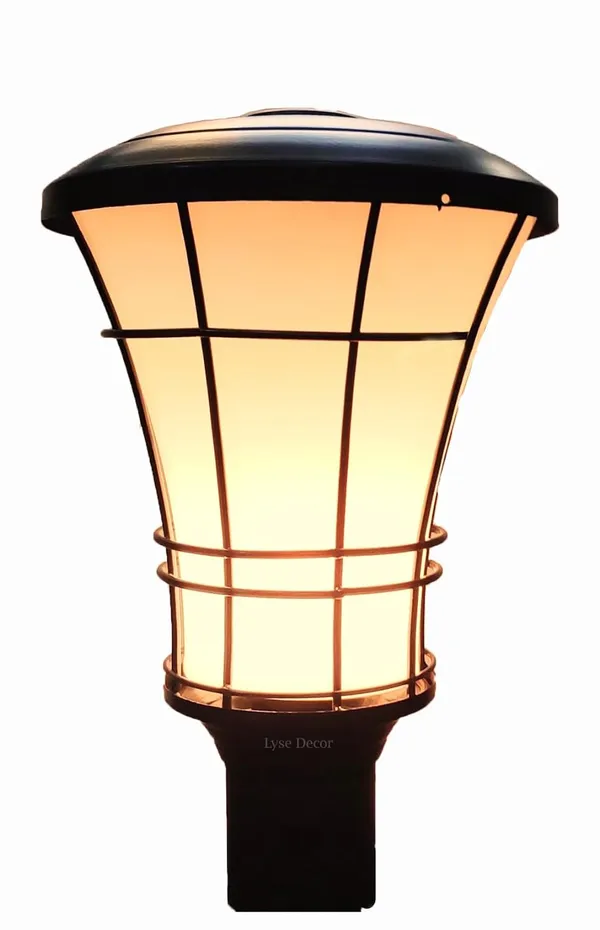 Avior_Black_&_White_Unbreakable_Pvc_Outdoor,_Exterior_Gate_Light_Lamp_Or_Pole_Light_For_Home_(Wired_|_Electric)