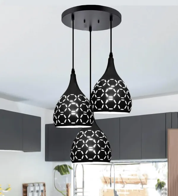 Avior_Black_Round_Cluster_Aluminum_Dome_Hanging_Light_Pendant_Lamp_(Ac/_Dc)