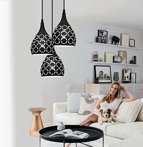 Avior_Black_Round_Cluster_Aluminum_Dome_Hanging_Light_Pendant_Lamp_(Ac/_Dc)