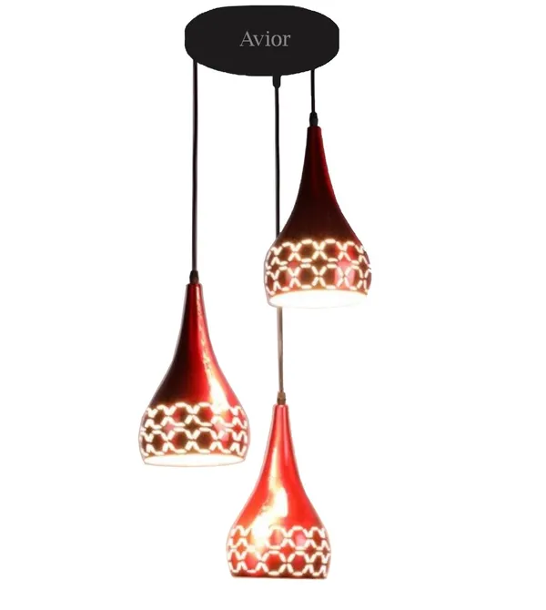 Avior_Red_Premium_Aluminum_Chandelier_Hanging_Pendant_Ceiling_Lights_Lamp