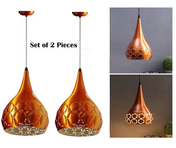 Avior_Copper_Aluminum_Hanging_Pendant_Ceiling_Lights_Lamp_Cutting_Shade_(Set_Of_2_Pieces)