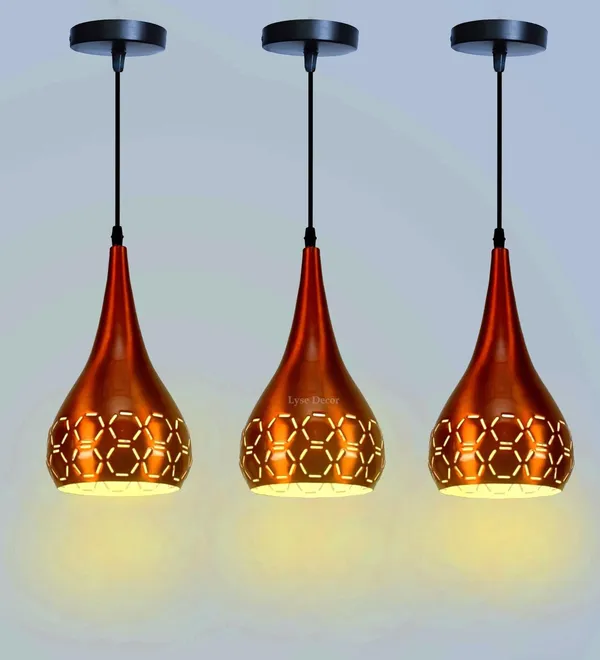 Avior_Copper_Hanging_Pendant_Ceiling_Lights_Lamp,_(Pack_Of_3)