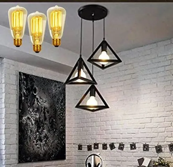 Avior_Black_60W_3_Lights_Triangle_Cluster_Hanging_Chandelier_With_E27_Bulbs_(Metal)
