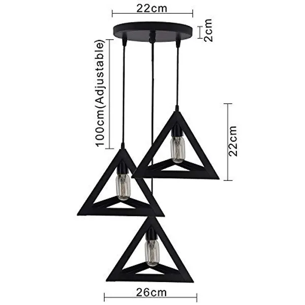 Avior_Black_60W_3_Lights_Triangle_Cluster_Hanging_Chandelier_With_E27_Bulbs_(Metal)