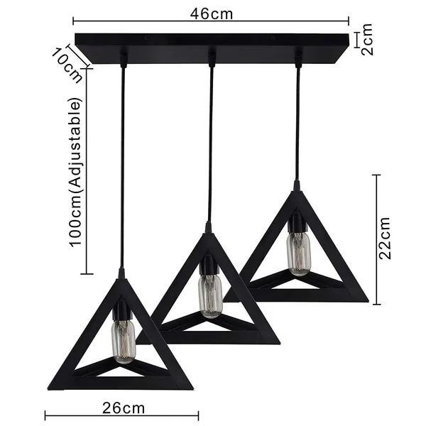 Avior_Black_Triangle_Chandelier_Hanging_Pendant_Light_With_Bulb_For_Kitchen_And_Bedroom_(Square,_8Watts,_Metal)