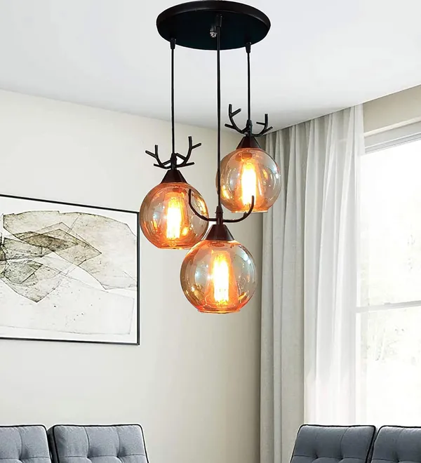 Avior_Brown_And_Gold_Round_Hanging_Light_For_Living_Room,_Chandelier_For_Bedroom_Center,_Drawing_Room_Pendant_Lamp_For_Corner_And_Restaurants_Lights_(Round_Cluster_Jhumar)