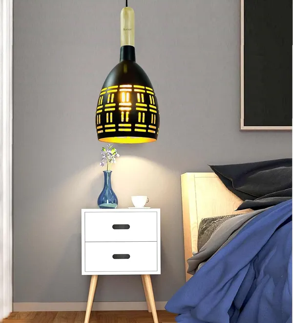 Avior_Black_&_Beige_Aluminium_Ceiling_Hanging_Light_For_Living_Room,_Kitchen_Island_Hanging_Lamps_For_Bedroom,_Restaurants_Lamps_And_Cafe_(Pack_Of_1)