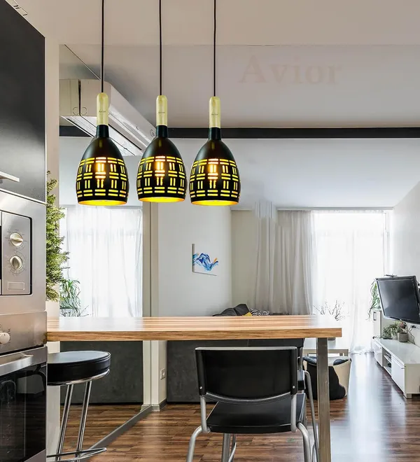Avior_Black_&_Beige_Aluminium_Ceiling_Hanging_Light_For_Kitchen_Arch_Island,_Hanging_Lamps_For_Bedroom,_Restaurants_Lamps_And_Cafe_(Pack_Of_3)