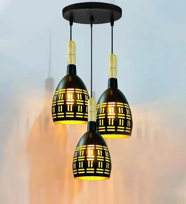 Avior_Black_&_Beige_Aluminium_Hanging_Light_For_Living_Room,_Hanging_Lamps_For_Bedroom,_Restaurants_Lamps_And_Cafe_(Round_Cluster)