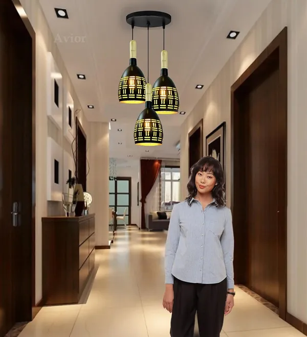 Avior_Black_&_Beige_Aluminium_Hanging_Light_For_Living_Room,_Hanging_Lamps_For_Bedroom,_Restaurants_Lamps_And_Cafe_(Round_Cluster)