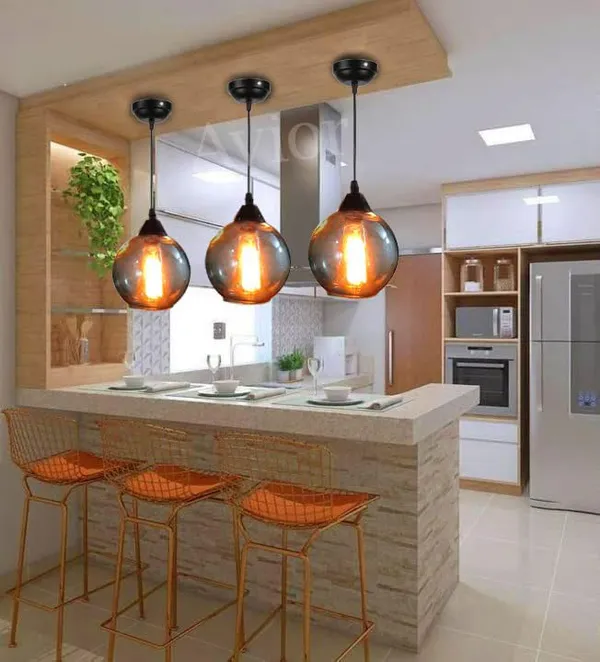 Avior_Black_Glass_Ceiling_Hanging_Light_For_Kitchen_Island,_Balcony,_Hallway,_Living_Room_Decoration_Pendant_Lamp_(Pack_Of_3)