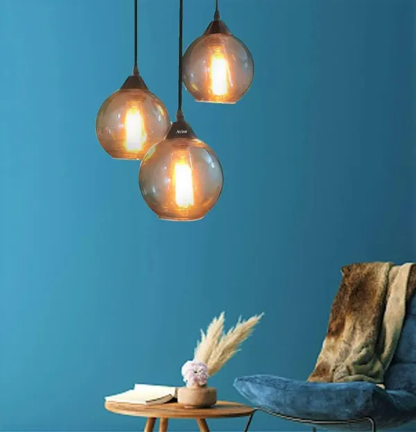 Avior_Black_Glass_Ceiling_Hanging_Light_For_Kitchen_Island,_Balcony,_Hallway,_Living_Room_Decoration_Pendant_Lamp_(Pack_Of_3)