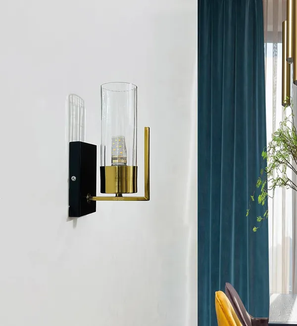 Avior_Black_Wall_Lamps_For_Bedroom,_Living_Room,_Restaurant_Decoration_Wall_Light,_Cafe_Lamps_And_Wall_Lights_For_Gallery_(Clear_Glass)
