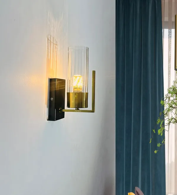 Avior_Black_Wall_Lamps_For_Bedroom,_Living_Room,_Restaurant_Decoration_Wall_Light,_Cafe_Lamps_And_Wall_Lights_For_Gallery_(Clear_Glass)