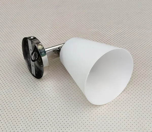 Avior_Silver_Wall_Hanging_White_Pvc_Shade_&_Steel_Base_Light,_(12W)_(Electric)