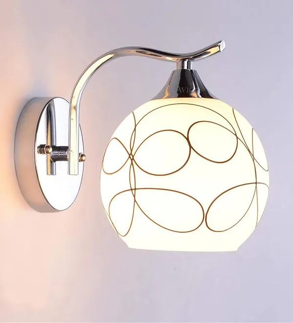 Avior_Wall_Lights_for_Home_Decoration,_Wall_Lamps_for_Living_Room_(White_12W_Round_Steel_Base,_Line_Frosted_Glass_)