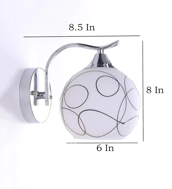 Avior_Wall_Lights_for_Home_Decoration,_Wall_Lamps_for_Living_Room_(White_12W_Round_Steel_Base,_Line_Frosted_Glass_)
