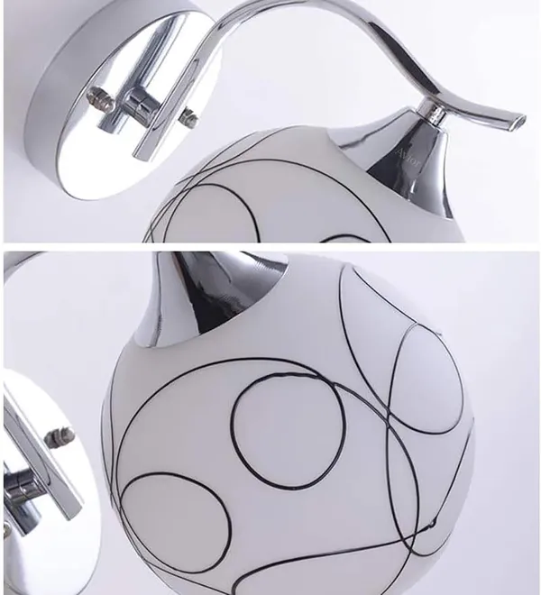 Avior_Wall_Lights_for_Home_Decoration,_Wall_Lamps_for_Living_Room_(White_12W_Round_Steel_Base,_Line_Frosted_Glass_)