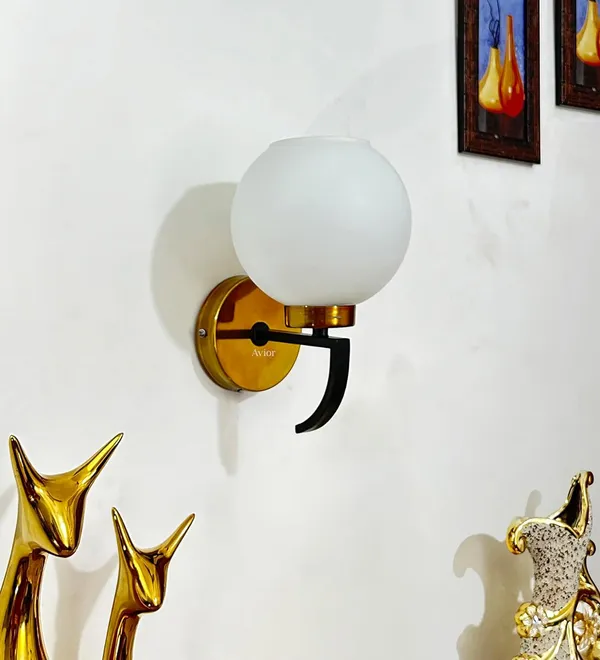Avior_Gold_And_White_Frosted_Wall_Lamps_For_Bedroom,_Living_Room,_Restaurants_Wall_Lights,_Cafe_Lamps_And_Offices_Wall_Lamps