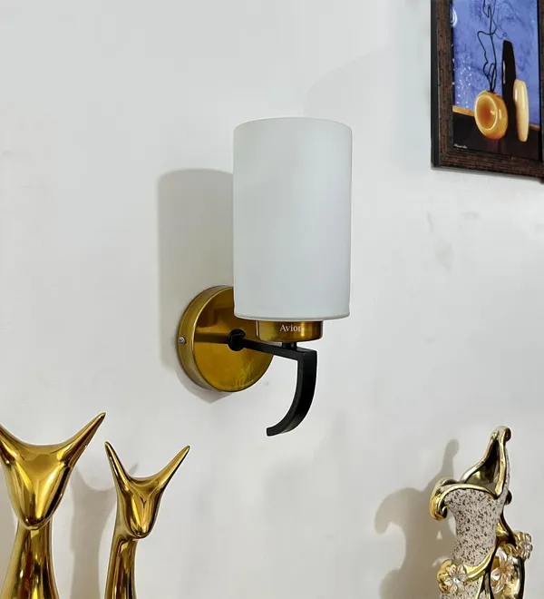 Avior_Gold_And_Frosted_White_Wall_Light_For_Bedroom,_Living_Room,_Restaurant_Decoration_Wall_Light,_Cafe_Lamps,_Offices_Wall_Lamps_And_For_Decoration