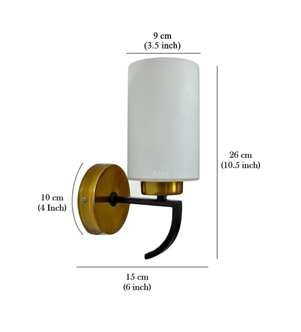 Avior_Gold_And_Frosted_White_Wall_Light_For_Bedroom,_Living_Room,_Restaurant_Decoration_Wall_Light,_Cafe_Lamps,_Offices_Wall_Lamps_And_For_Decoration