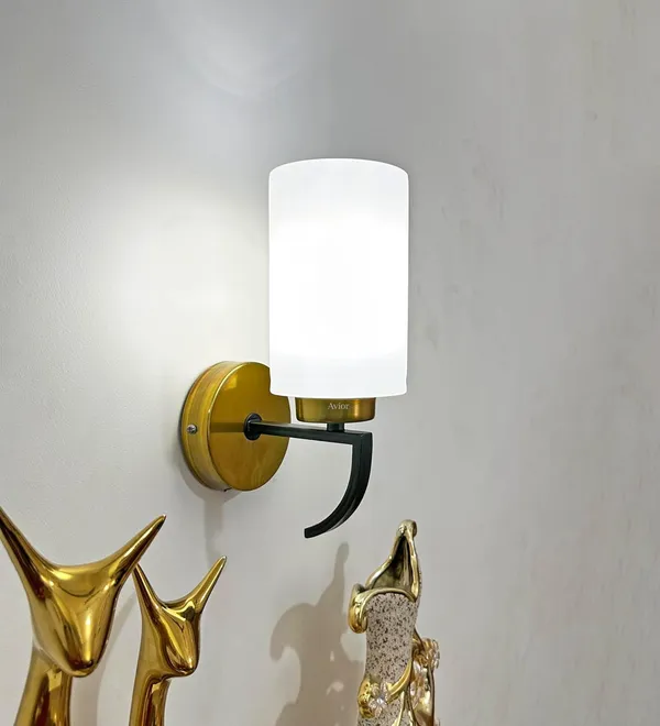 Avior_Gold_And_Frosted_White_Wall_Light_For_Bedroom,_Living_Room,_Restaurant_Decoration_Wall_Light,_Cafe_Lamps,_Offices_Wall_Lamps_And_For_Decoration