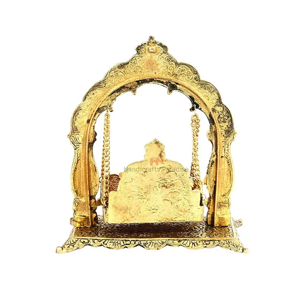 Golden_Aluminum_Nand_Gopal_Palana_Showpiece,_9.5_Inch