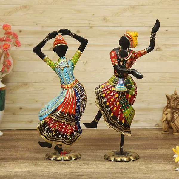 Multicolor_Bharatnatyam_Dancing_Couple_Showpiece,_17.75_Inch_(Set_Of_2)